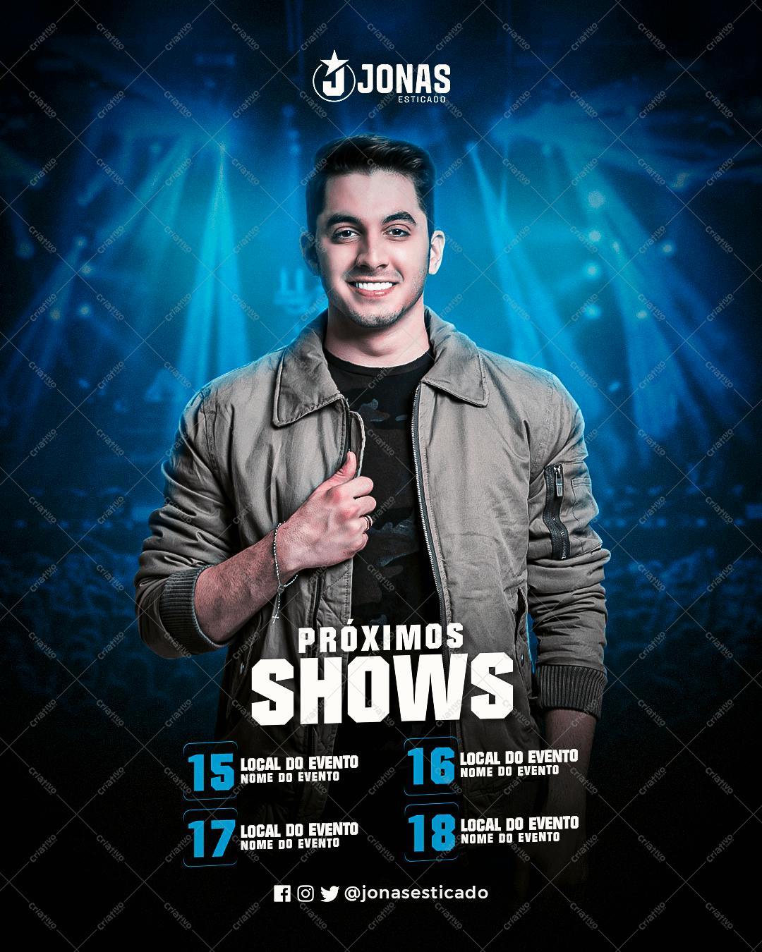 Flyer para Shows de Música Sertaneja PSD Editável
