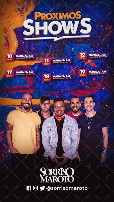 Story Próximos Shows Sorriso Maroto
