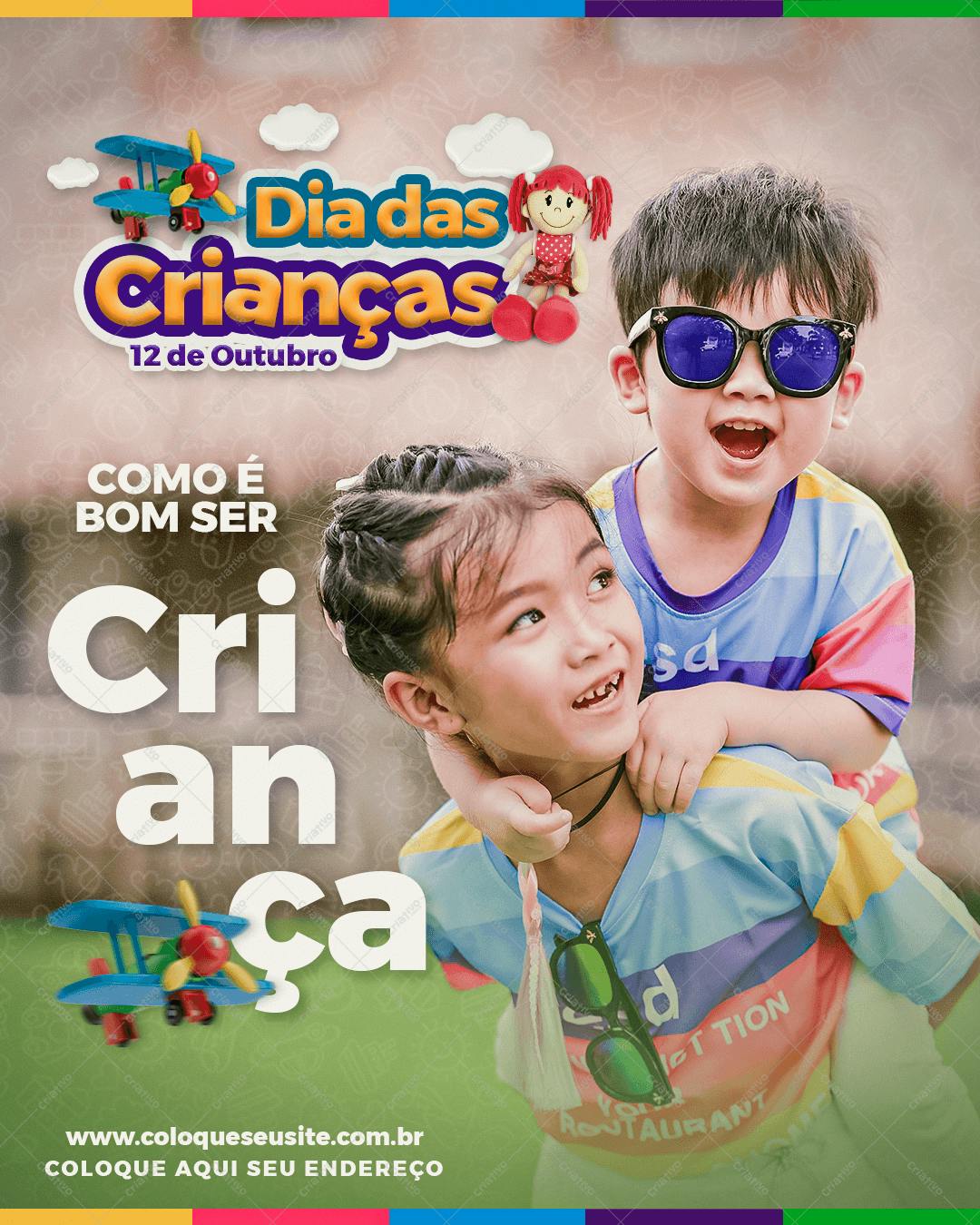 Flyer para Dia das Crianças PSD Editável