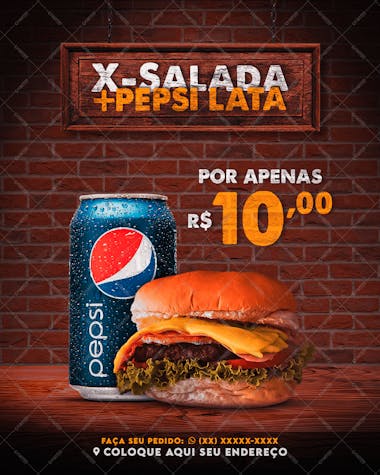 Feed promoção x salada pepsi em lata