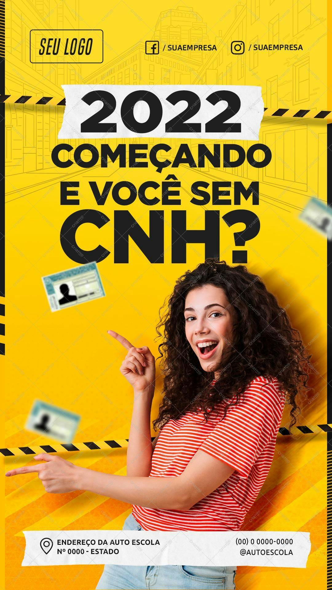 Flyer para Auto Escola 2022 PSD Editável