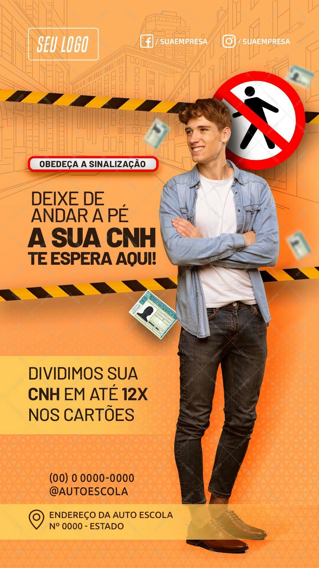 Flyer para Auto Escola PSD Editável