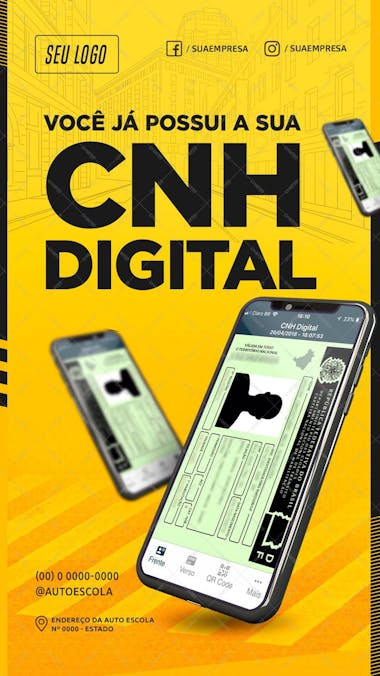 Story você já possui a sua cnh digital psd