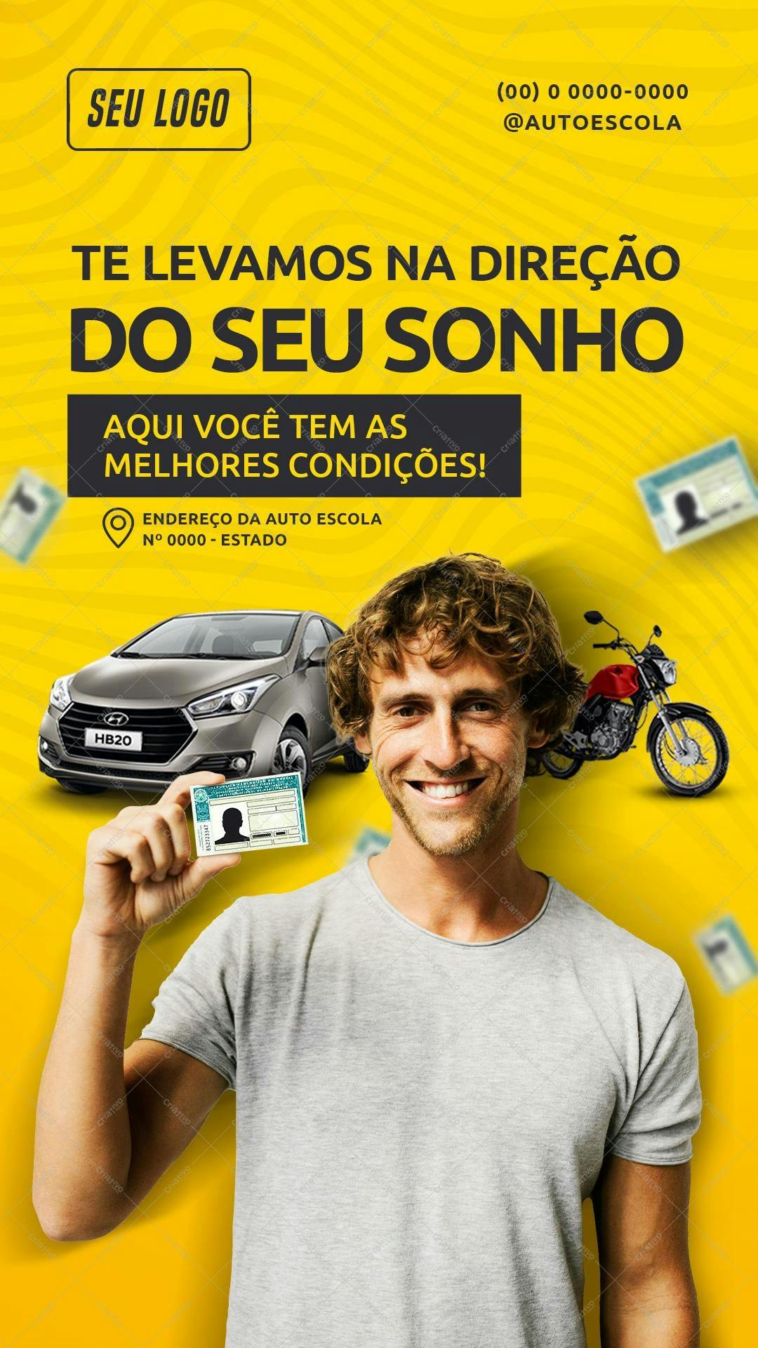 Flyer para Auto Escola PSD Editável