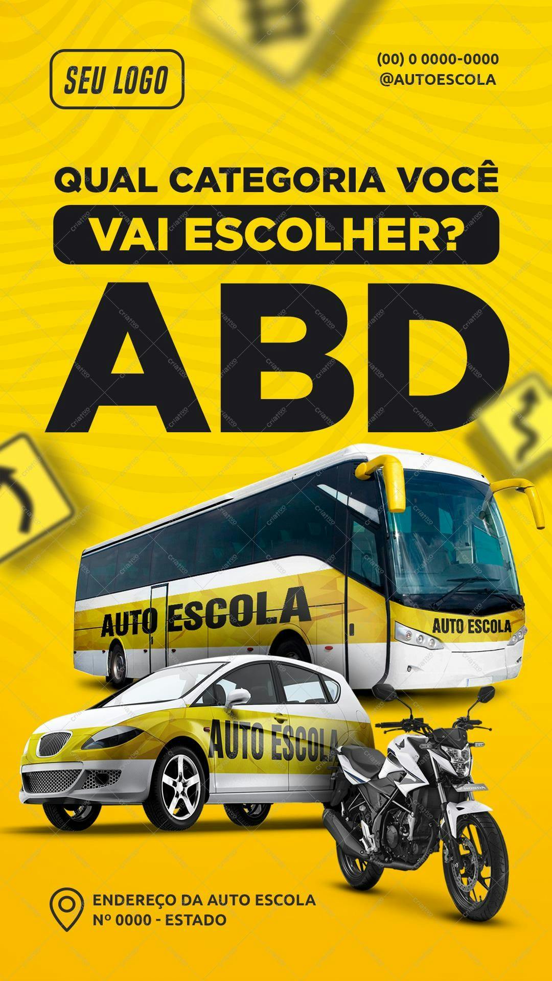 Flyer para Auto Escola PSD Editável