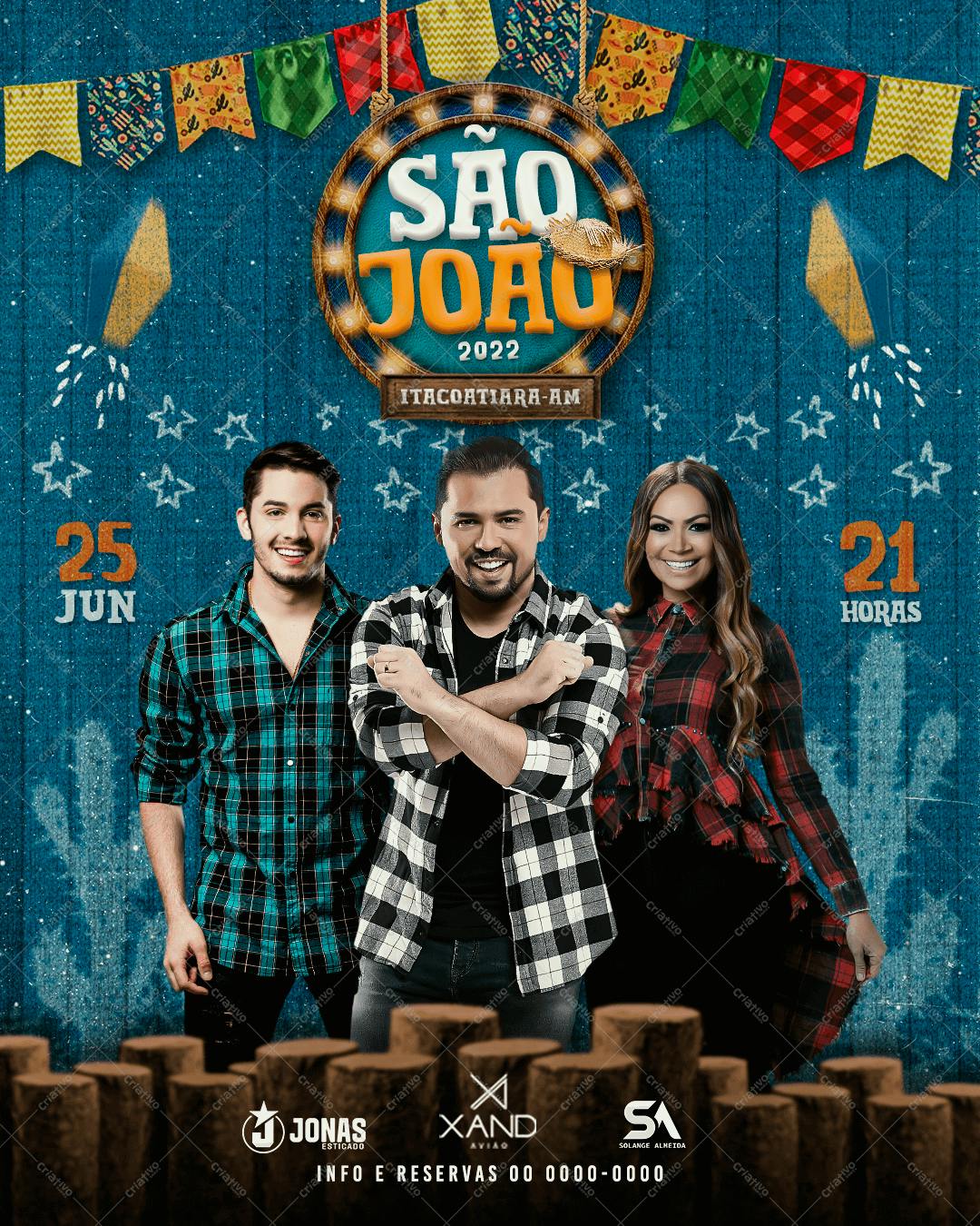 Flyer para Festa Junina PSD Editável