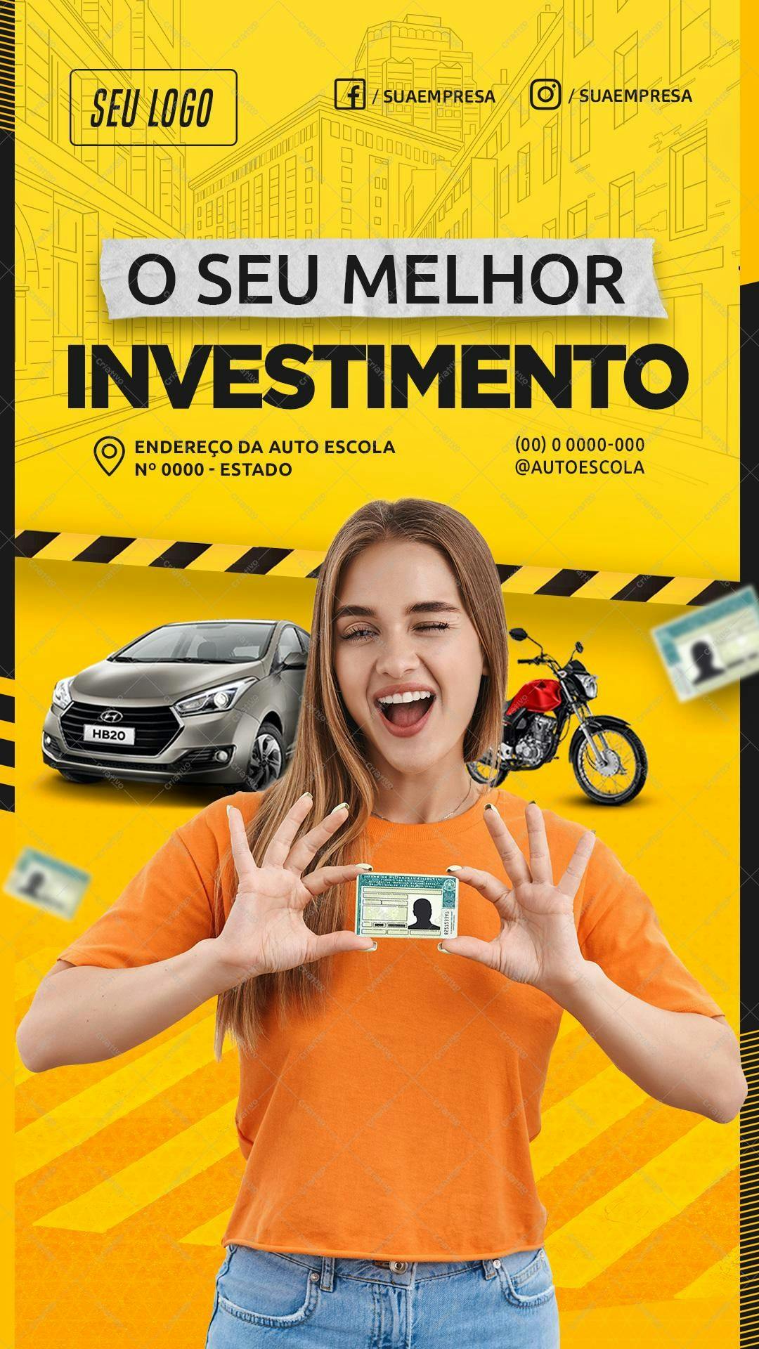 Flyer para Autoescola PSD Editável