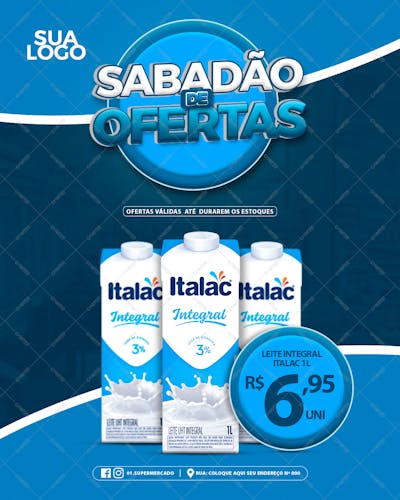 Feed Sabadão De Ofertas Leite Integral Italac