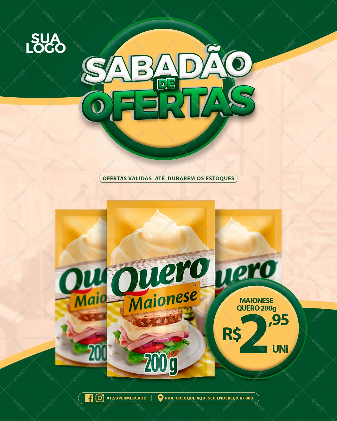 Flyer para Sabadão de Ofertas de Maionese PSD Editável