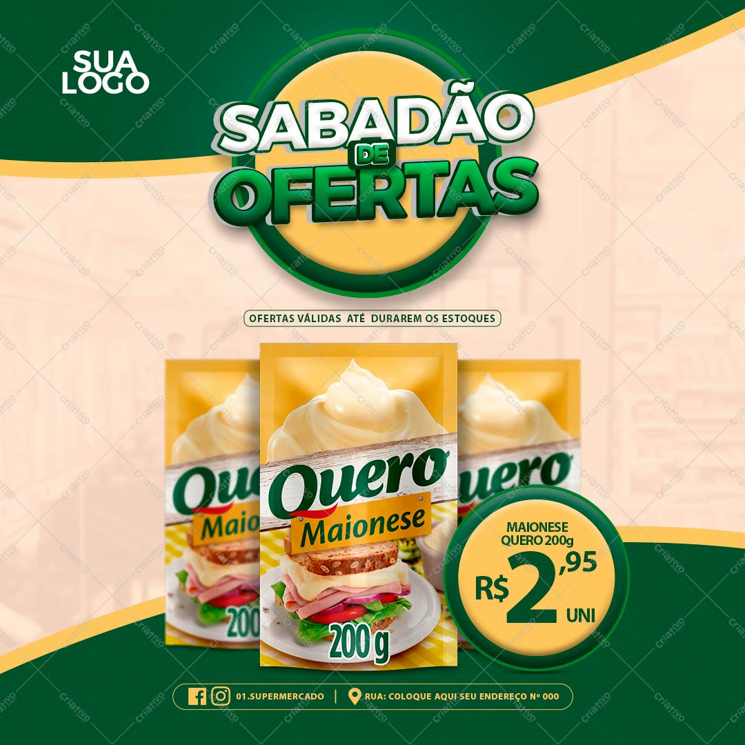 Banner Sábado de Ofertas Maionese PSD Editável