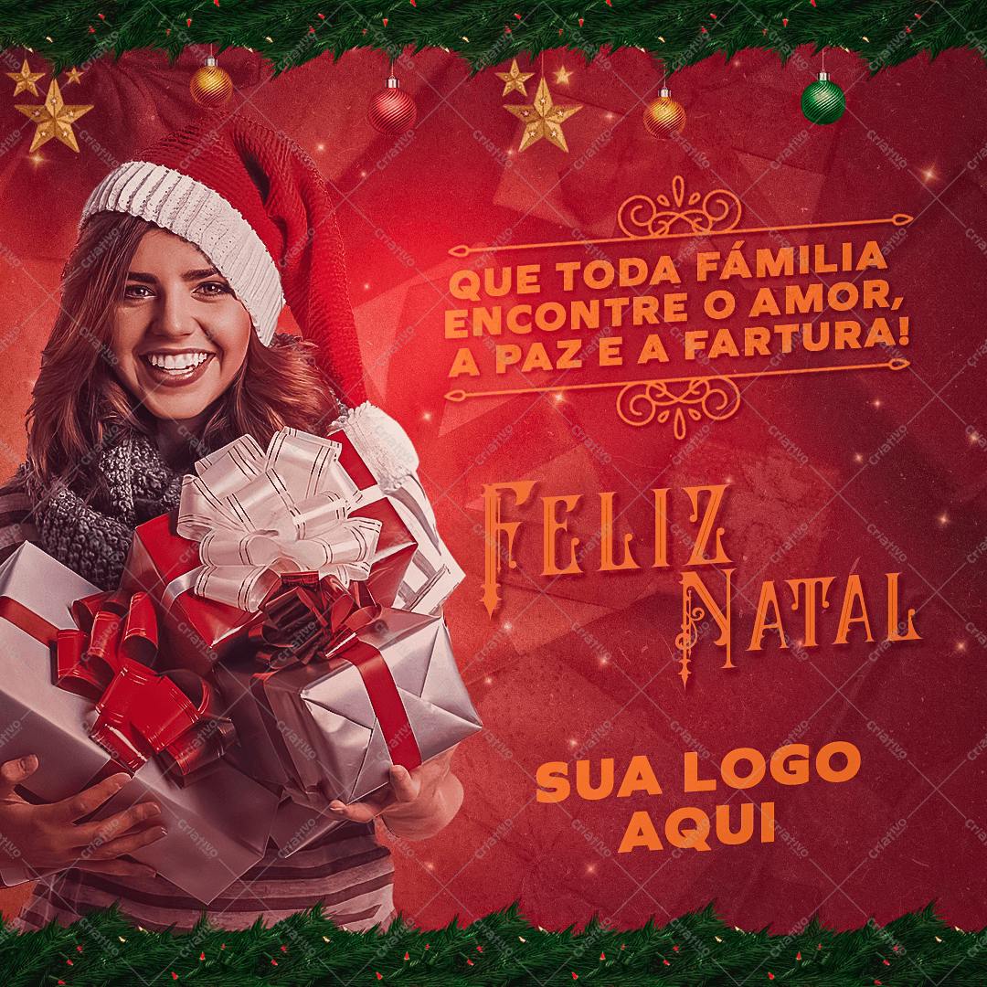 Post para Redes Sociais Natal PSD Editável