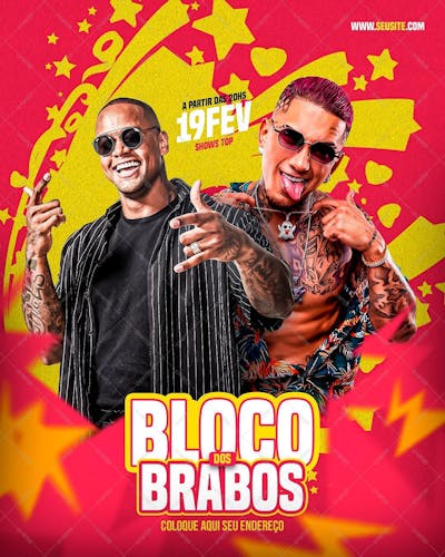 Flyer Bloco Dos Brabos - Feed