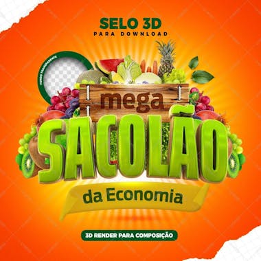 Selo mega sacolão da economia