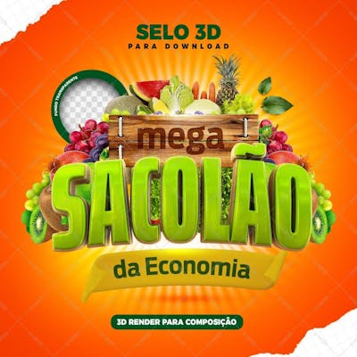 Selo Mega Sacolão Da Economia