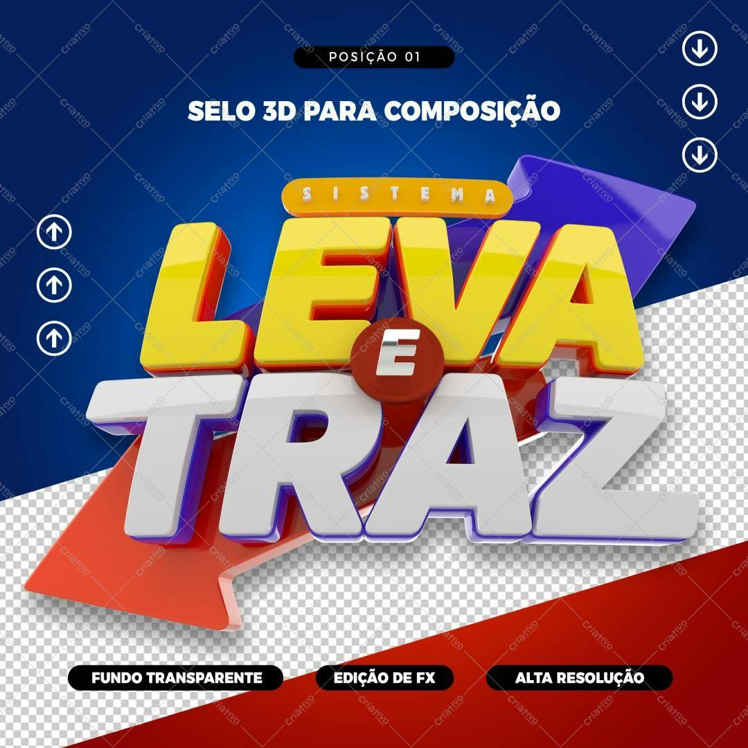 Selo 3D promocional amarelo e vermelho 3D