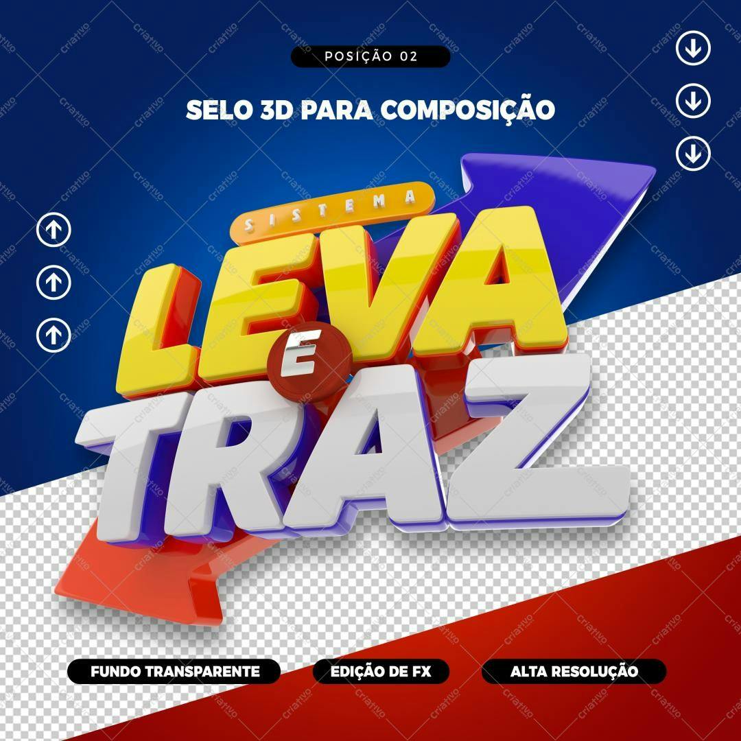 Selo 3D promocional estilo cartoon vermelho amarelo e azul