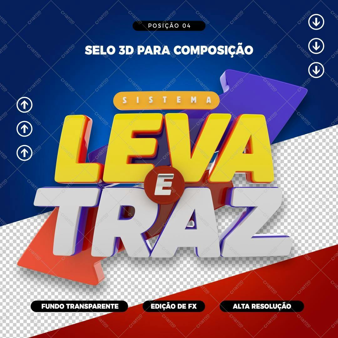 Selo 3D composição 3D amarelo vermelho azul branco