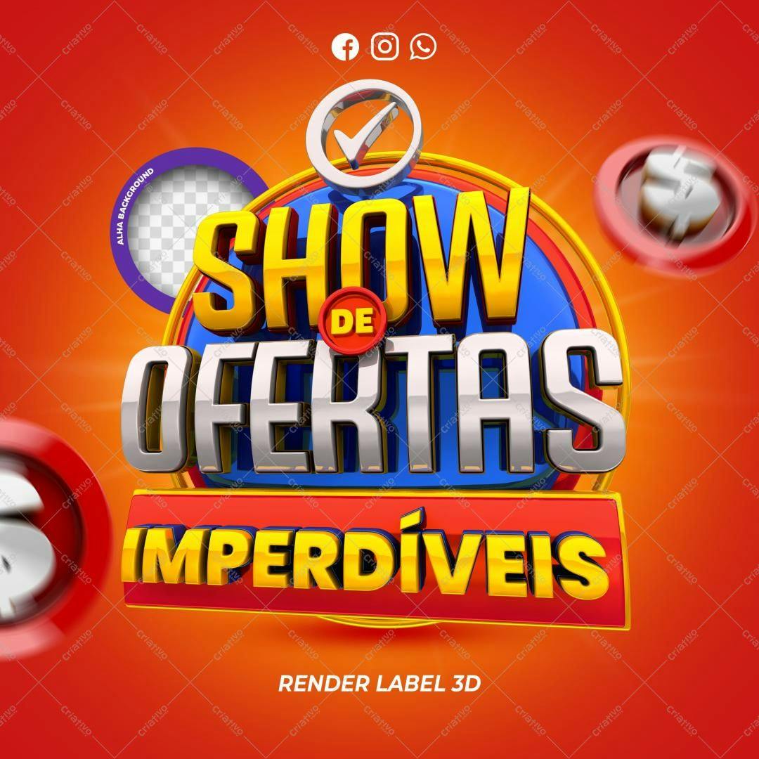 Selo 3D promocional vermelho e dourado