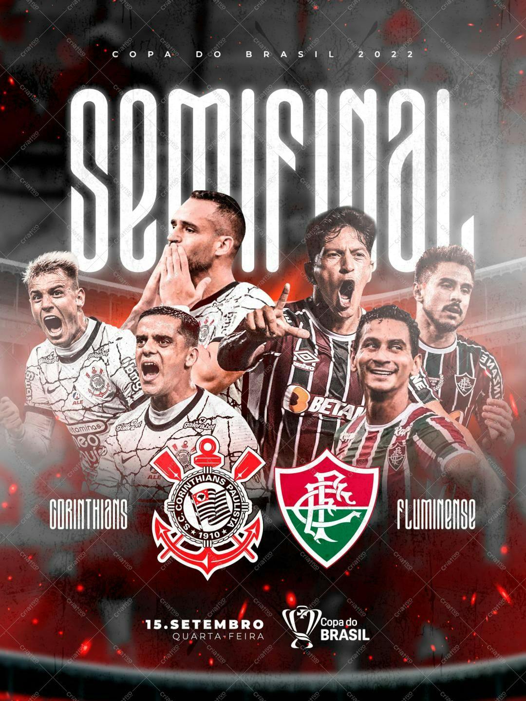 Poster Copa do Brasil Corinthians x Fluminense PSD Editável