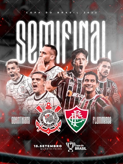 Poster Copa do Brasil Corinthians x Fluminense PSD Editável