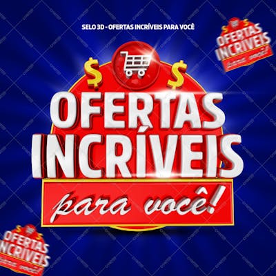 Selo 3D Ofertas Incríveis Para Você