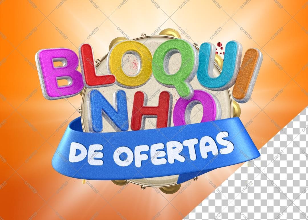 Selo 3D promocional multicolorido estilo glitter