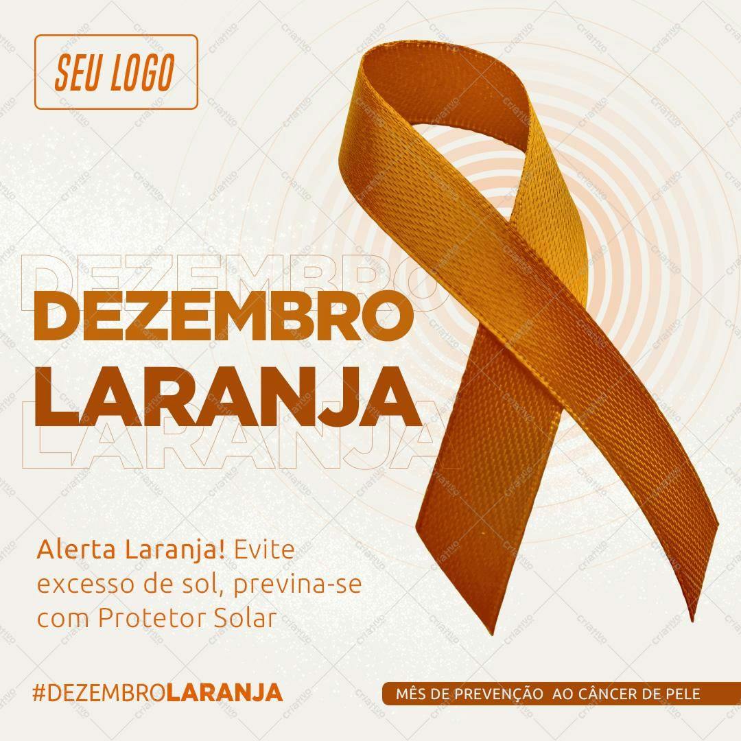 Post para Redes Sociais Dezembro Laranja PSD Editável