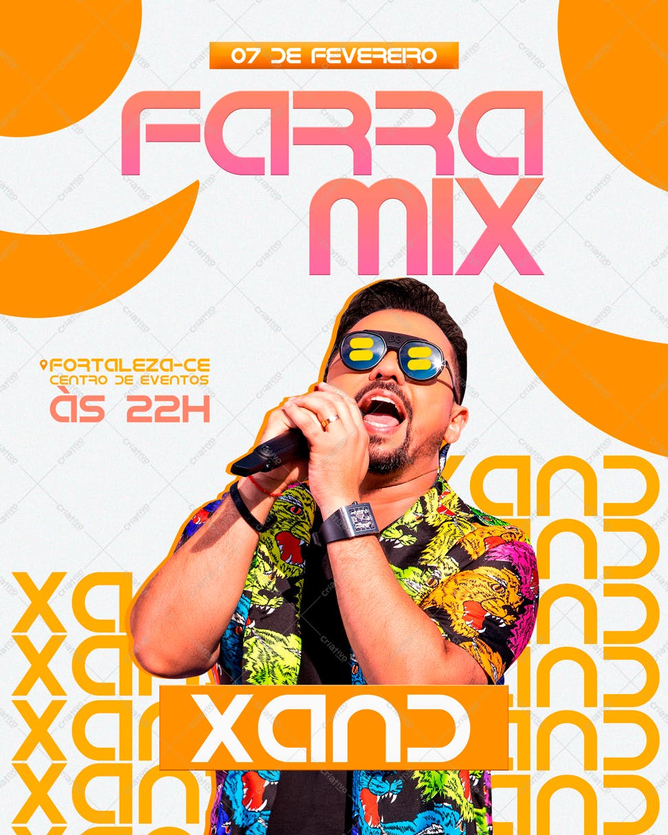 Flyer para Show Xand Avião PSD Editável