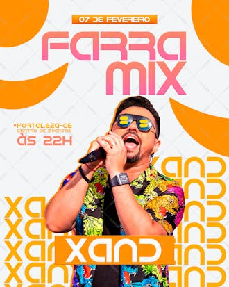 Flyer farra mix psd