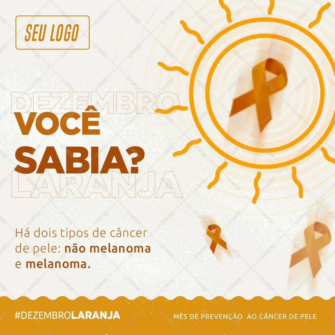 Post para Redes Sociais Dezembro Laranja PSD Editável