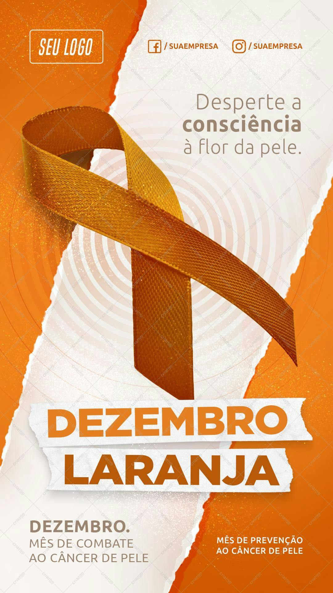 Banner Dezembro Laranja PSD Editável