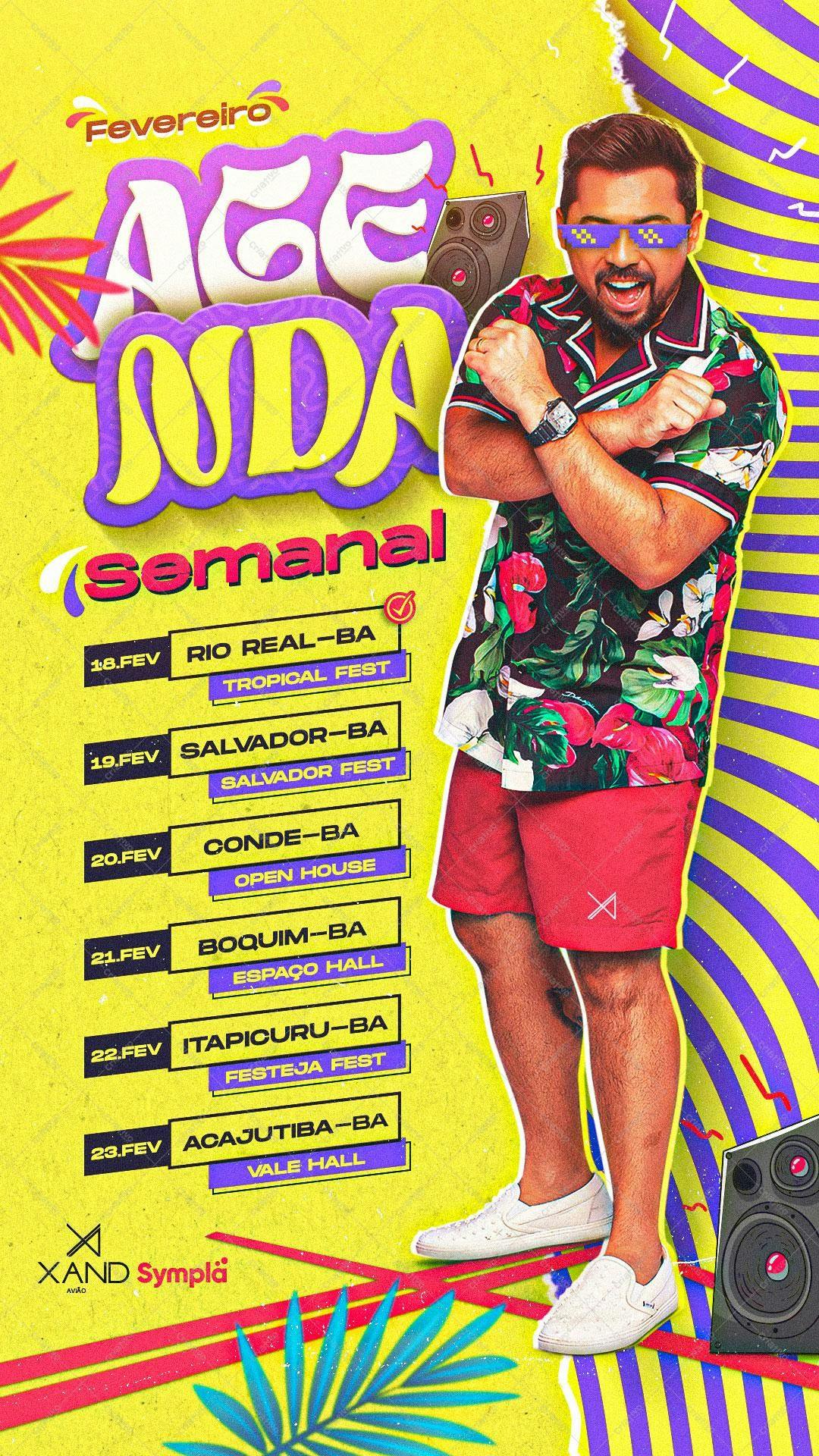 Flyer para Festa de Verão com DJ PSD Editável