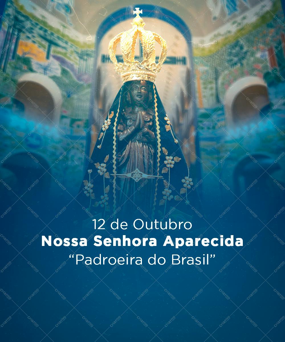 Imagem Nossa Senhora Aparecida para Dia 12 de Outubro PSD Editável