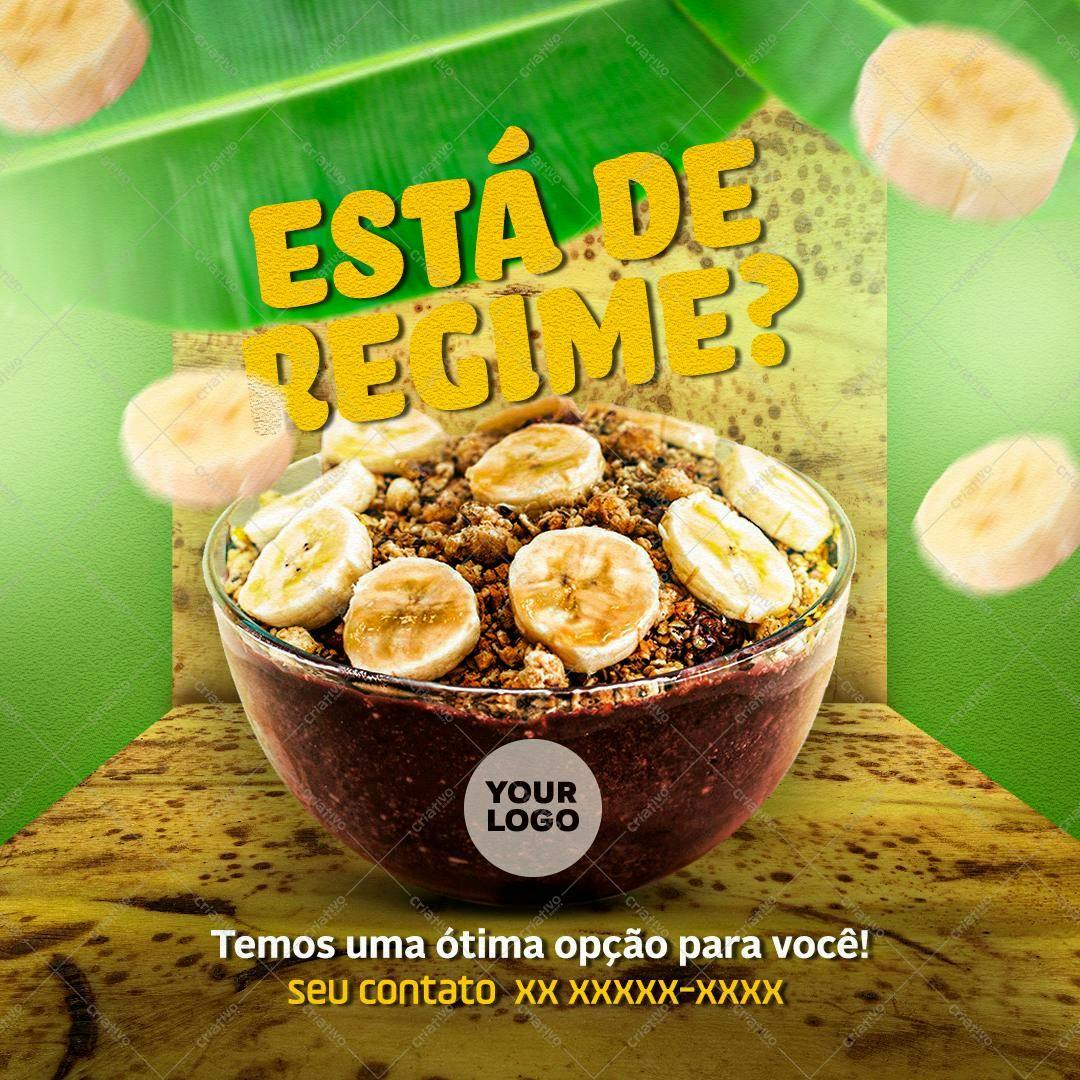 Post para Redes Sociais Dieta PSD Editável