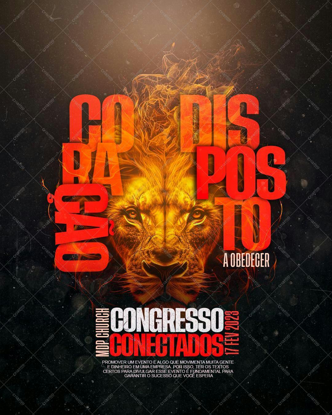 Flyer para Congresso Cristão PSD Editável