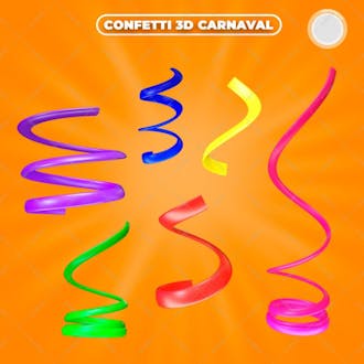 Pacote confetti carnaval 3d