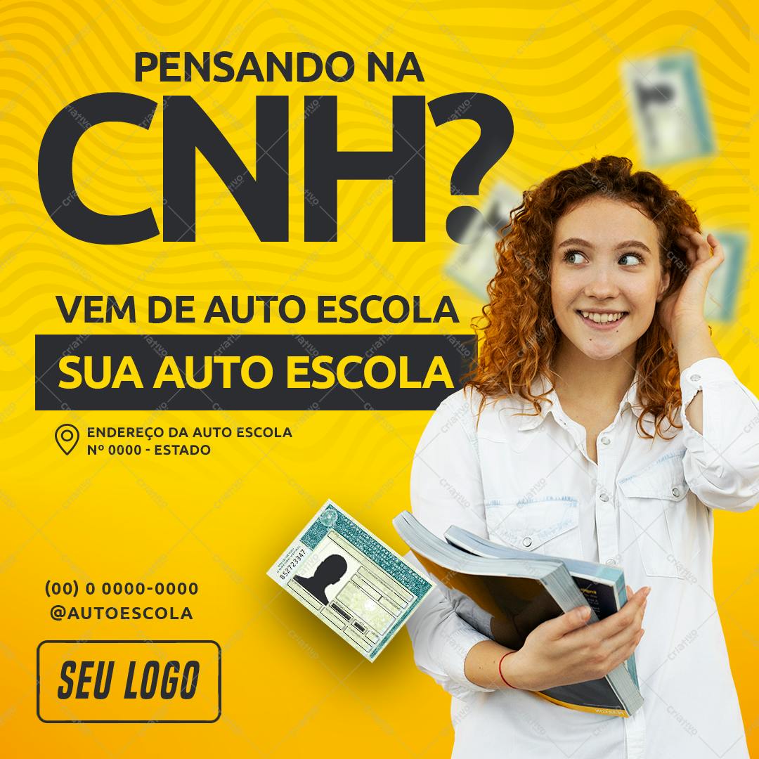 Template de Post para Redes Sociais CNH PSD Editável