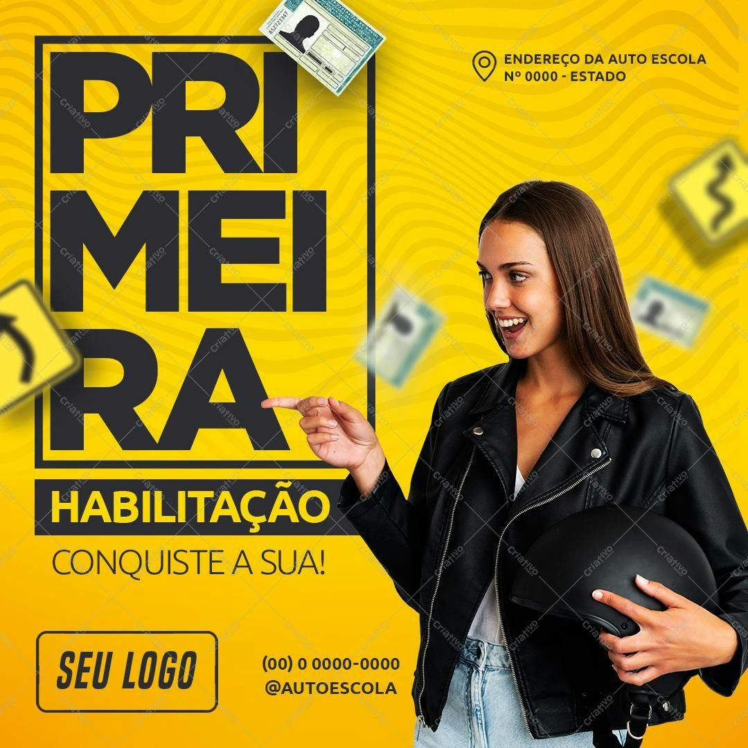 Post para Redes Sociais Habilitação PSD Editável