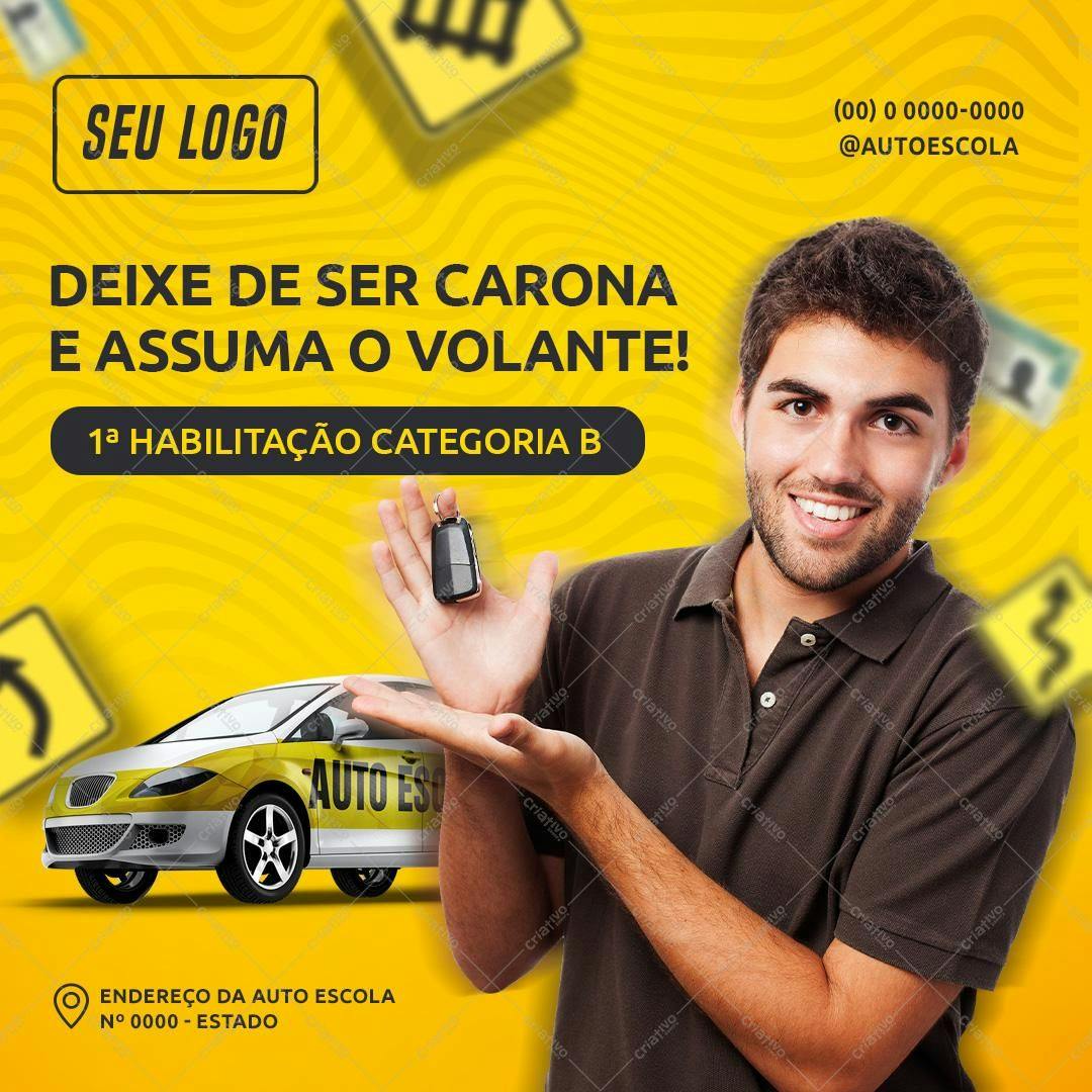 Flyer para Habilitação Categoria B PSD Editável