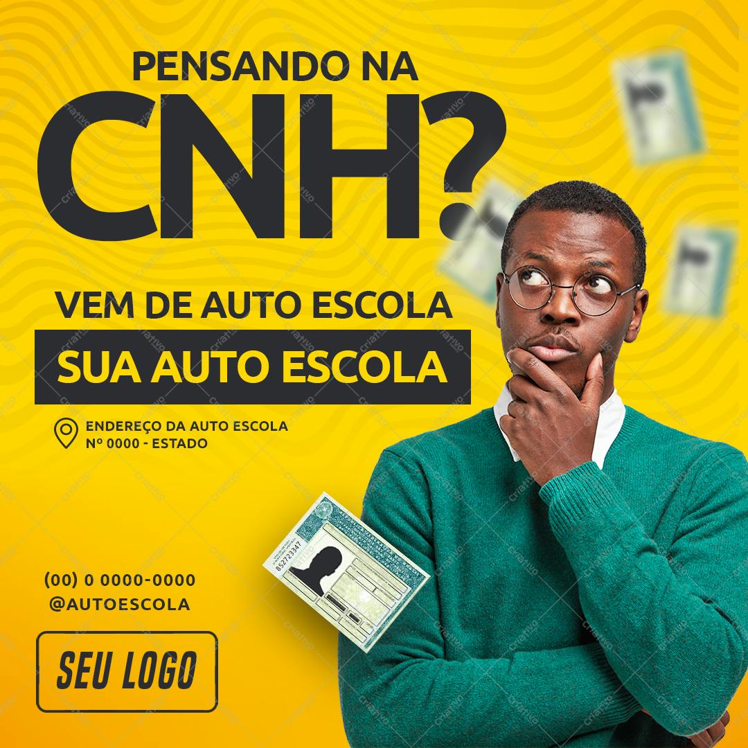 Template para Divulgação de Auto Escola PSD Editável