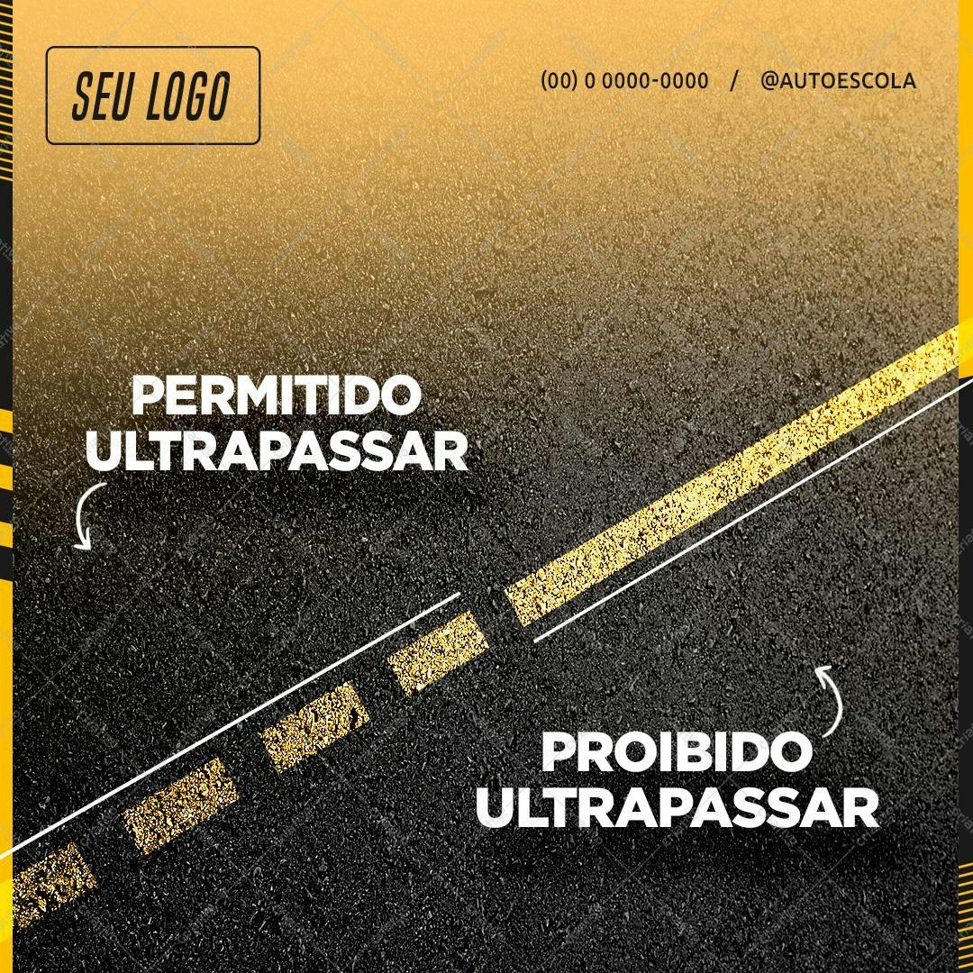 Post para Redes Sociais Autoescola PSD Editável