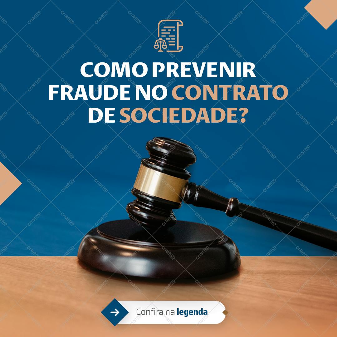 Post para Redes Sociais Jurídico PSD Editável
