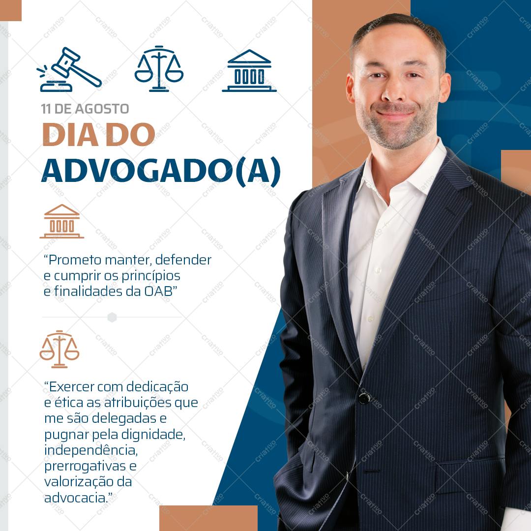 Post para Redes Sociais Dia do Advogado PSD Editável