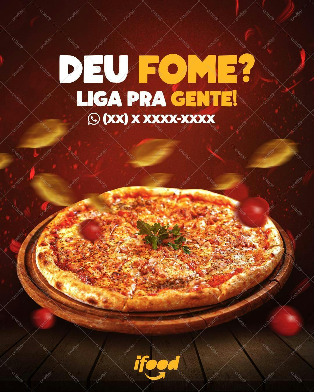 Flyer para Delivery de Pizza PSD Editável