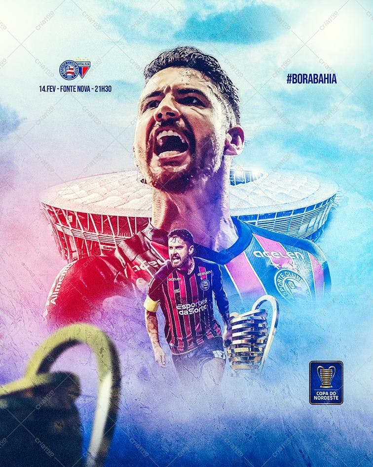 Poster para Jogo de Futebol PSD Editável