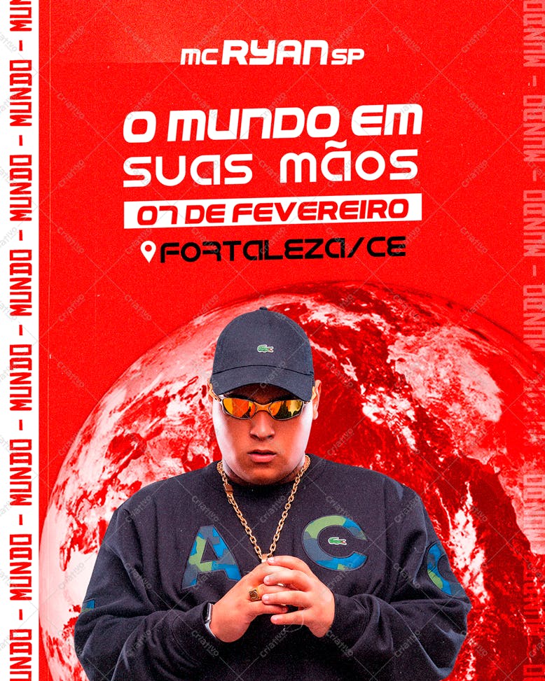 Flyer para Show do Mc Ryan SP PSD Editável