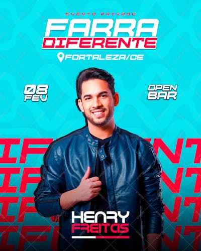 Flyer Farra Diferente - Psd