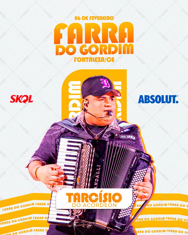 Flyer para Show de Tarcísio do Acordeon PSD Editável