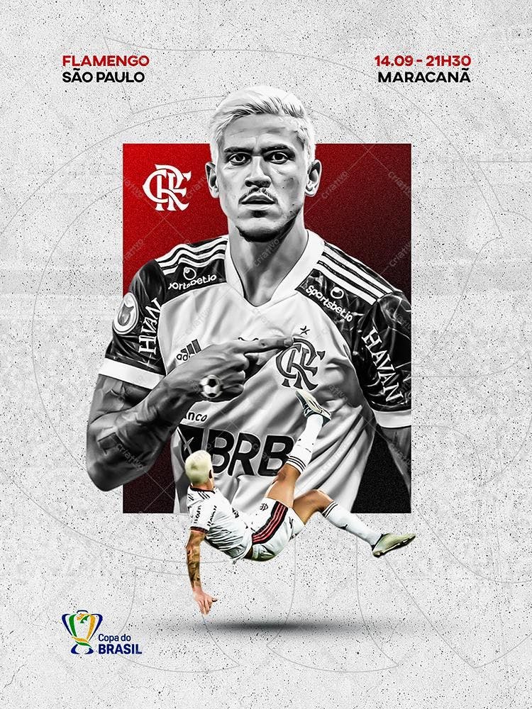 Poster Flamengo x São Paulo Copa do Brasil PSD Editável
