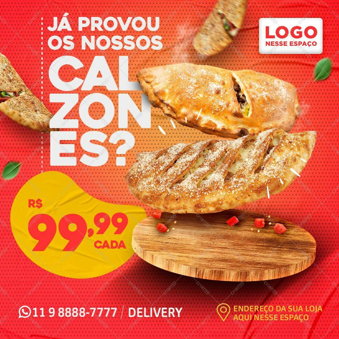Template de Mídia Social para Calzones PSD Editável